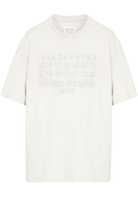 t-shirt embroidered logo unisex ecru MAISON MARGIELA | S50GC0705 S24567103